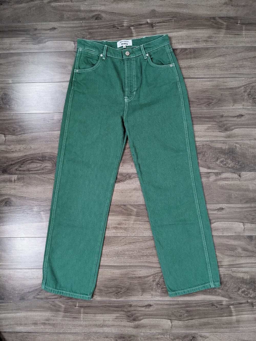 Reformation Women's Jeans Cowboy High Rise Straight Jeans Green Size 28 - Picture 12 of 12